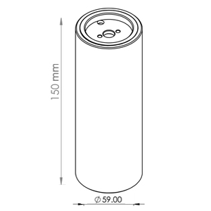 چراغ سیلندری 15 سانتی 