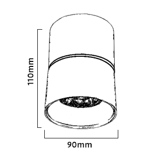 چراغ استوانه ای چرخشی Down light